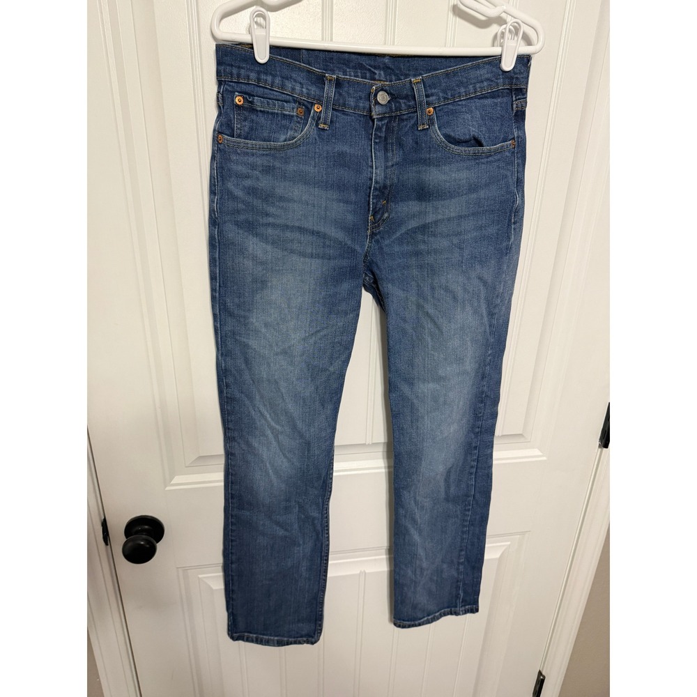 Levis Jeans Mens 32x32 514 Straight Fit Medium Wash Blue Denim EUC